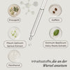 Azerum Kopfhautserum für sichtbar dichteres Haar, Flasche mit Dosierspender und gelartige Textur, Produktbild.
